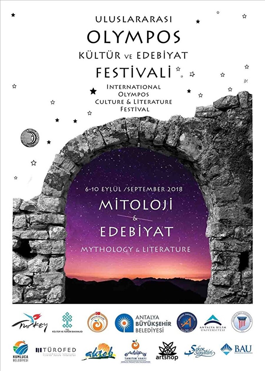 Uluslararası Olympos Kültür ve Edebiyat Festivali afişi