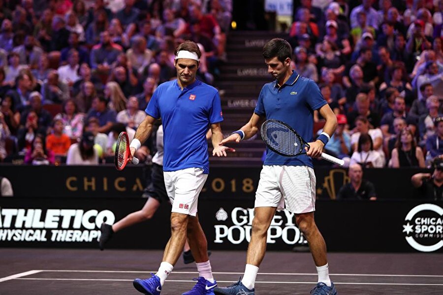 Federer ve Djokovic aynı takımda ilk defa yer aldı.