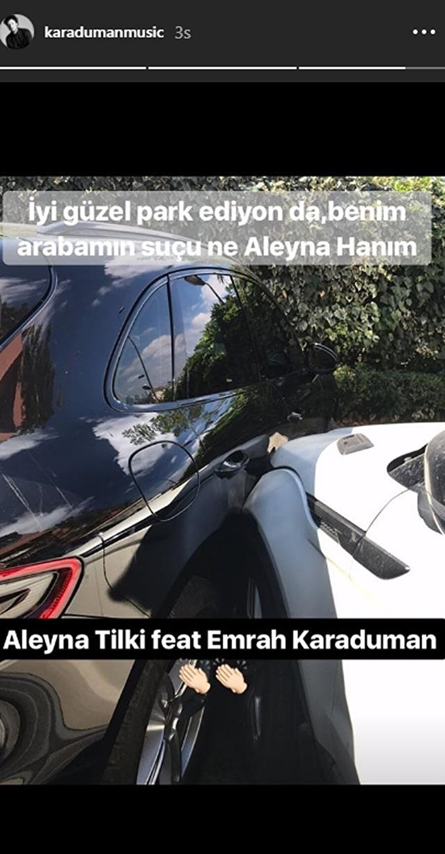 Kaza sonrası Emrah Karaduman'ın Instagram hesabından yaptığı paylaşım.