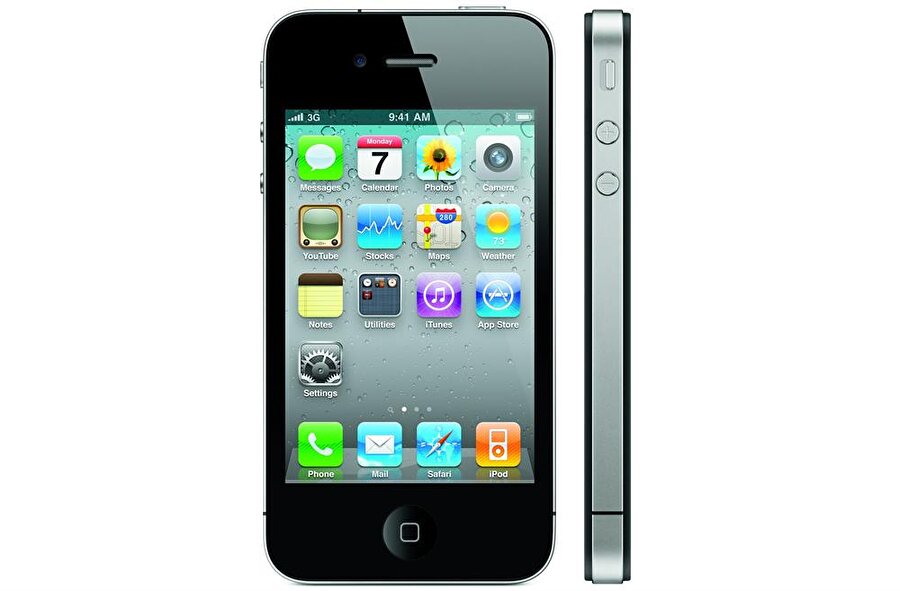 iPhone 3GS'nin halefi ve iPhone 4S'in selefi olarak 2010'da San Francisco'da tanıtılan iPhone 4.