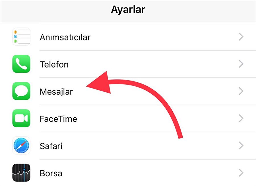 iMessage'ı kapatmak için Ayarlar üzerinden Mesajlar kısmına erişmek gerekiyor. 