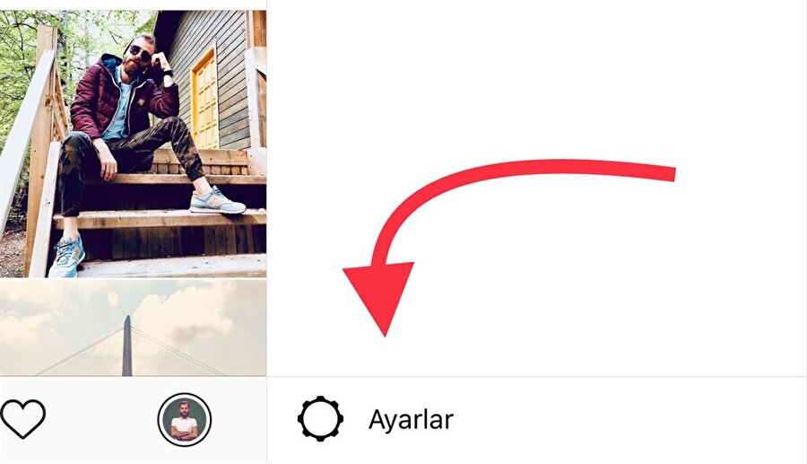 İlk etapta Instagram'daki Ayarlar düğmesiyle alt seçeneklere erişmek gerekiyor. 