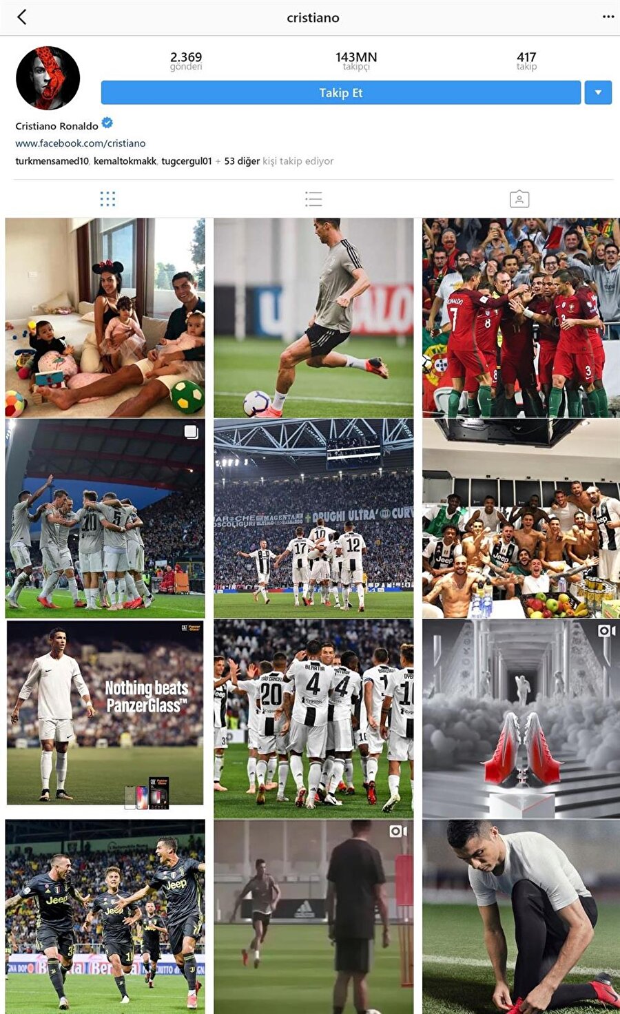 Cristiano Ronaldo, Instagram'da en fazla sayıda takipçi ve beğeni sayısına sahip isimler arasında yer alıyor. 