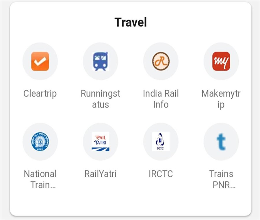 Google Chrome'un Explorer bölümünde alt kategoriler halinde içerikler listeleniyor.