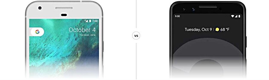 Yeni nesil Google Pixel'in ekranı artık çok daha ince bir ekrana sahip. 
