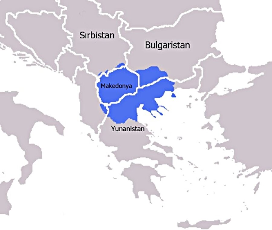 Makedonya ismi aynı zamanda, Makedonya, Güney Bulgaristan ve Kuzey Yunanistan'ı kapsayan bir bölgenin coğrafi adı olarak kullanılmakta.
