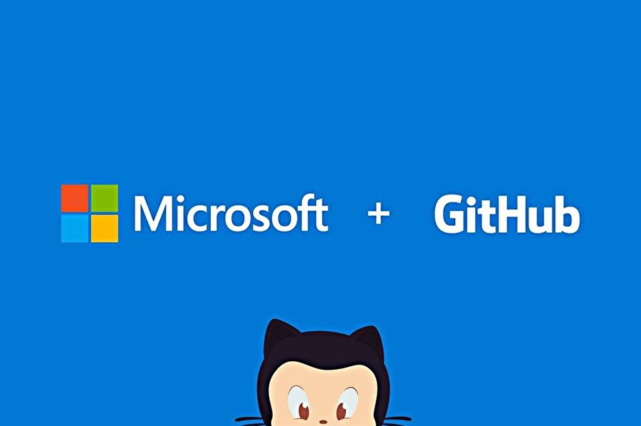 Microsoft-Github ortaklığı bu görselle duyurulmuştu. 