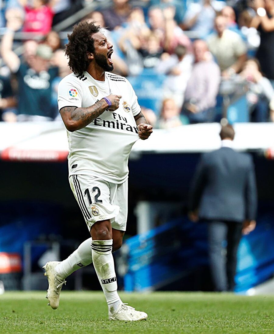 Marcelo, Levante karşısında takımının 481 dakikalık gol orucunun sonlandırdığı için coşkulu bir sevinç yaşıyor.