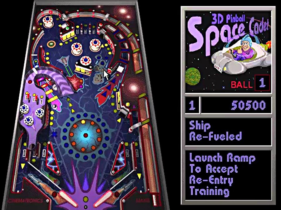 Pinball oyunu, bilgisayarlarda yer aldığı dönemde Space Cadet adını da taşıyordu