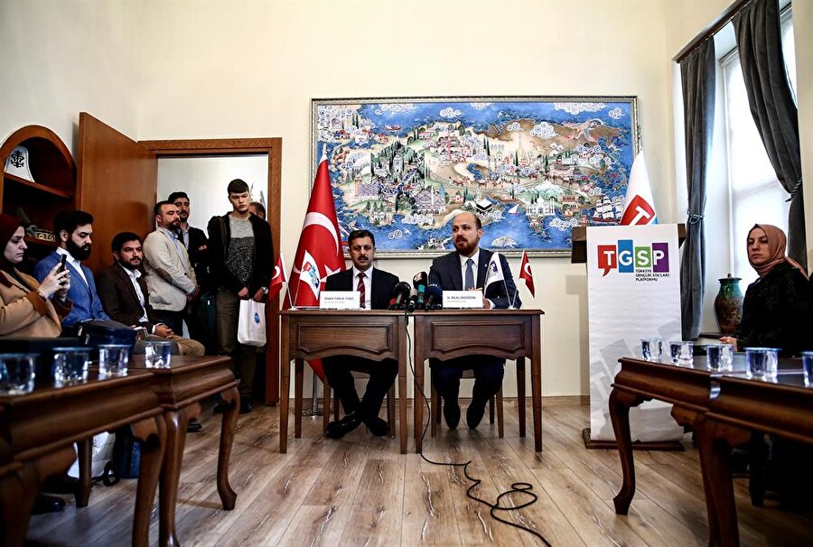 Basın tanıtım toplantısına, TGSP Yönetim Kurulu üyesi Bilal Erdoğan da katıldı.