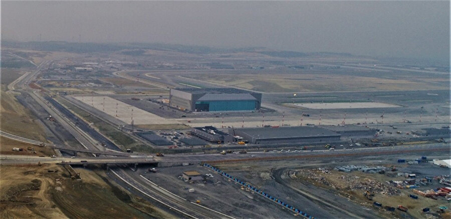 Yeni havalimanı havadan görüntülendi.