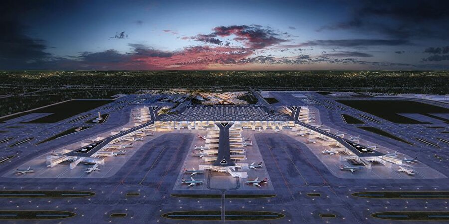 Yeni havalimanı 500 uçak kapasitesi ve 70 bin araçlık açık otoparkı ile hizmet verecek.