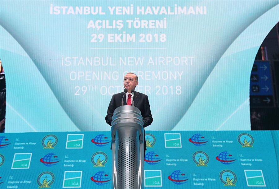 Cumhurbaşkanı Erdoğan, İstanbul Havalimanı açılış töreninde konuştu.