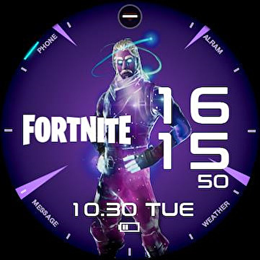 Fortnite teması saate çok yakışmış gibi duruyor.