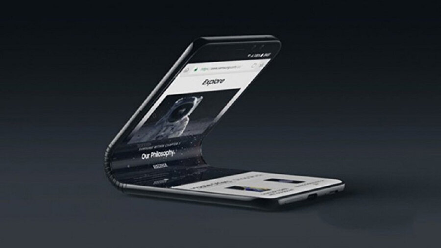 Galaxy F'de ekranın tamamen ortadan katlanmasıyla birlikte boyutun 7.29 inç'ten 4.6 inç'e düşmesi bekleniyor.