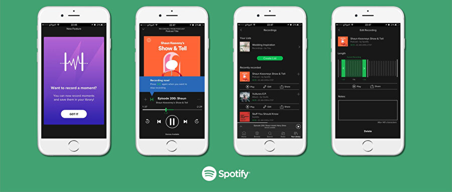 Spotify'ın Podcast desteği artık çok daha gelişmiş özellikler sunuyor. 
