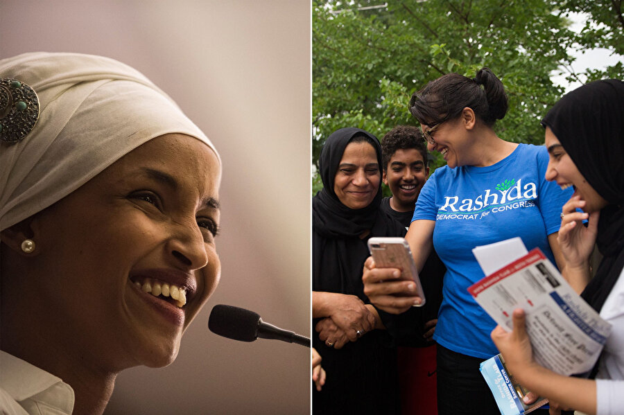 ABD'de Michigan eyaletinden seçimlere giren Filistin asıllı Tlaib ve Minnesota eyaletinden seçimlere giren Somali asıllı Omar yarışı kazanarak Temsilciler Meclisine giren ilk Müslüman kadın üyeler oldu.