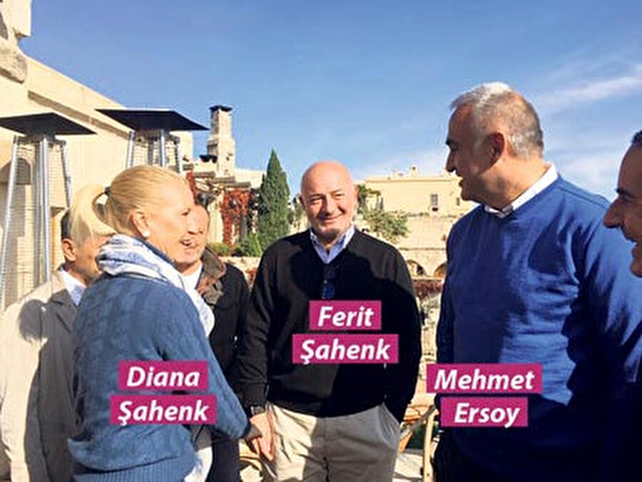 Kapadokya programı sırasında Turizm Bakanı Mehmet Nuri Ersoy, Ferit Şahenk ve eşi Diana Şahenk bir araya geldi.