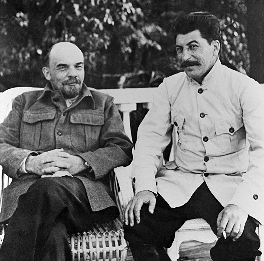Lenin ve Stalin, Gorki şehri, 1922.