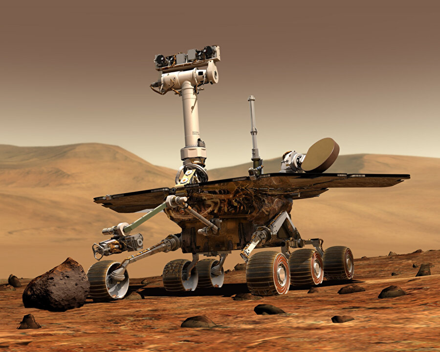 NASA’nın Opportunity keşif aracı Mars hakkındaki çalışmalarını sürdürüyor.