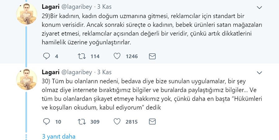 Sanal dünyada kullanıcıların aslında bir 'ürün' olduğu özellikle belirtiliyor. 