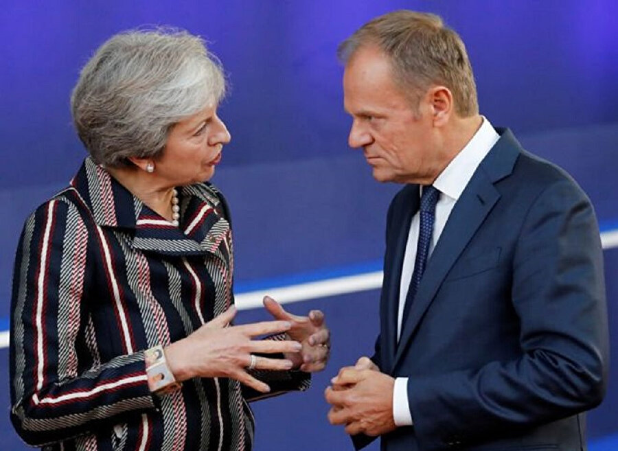 İngiltere Başbakanı Theresa May ve AB Konseyi Başkanı Donald Tusk