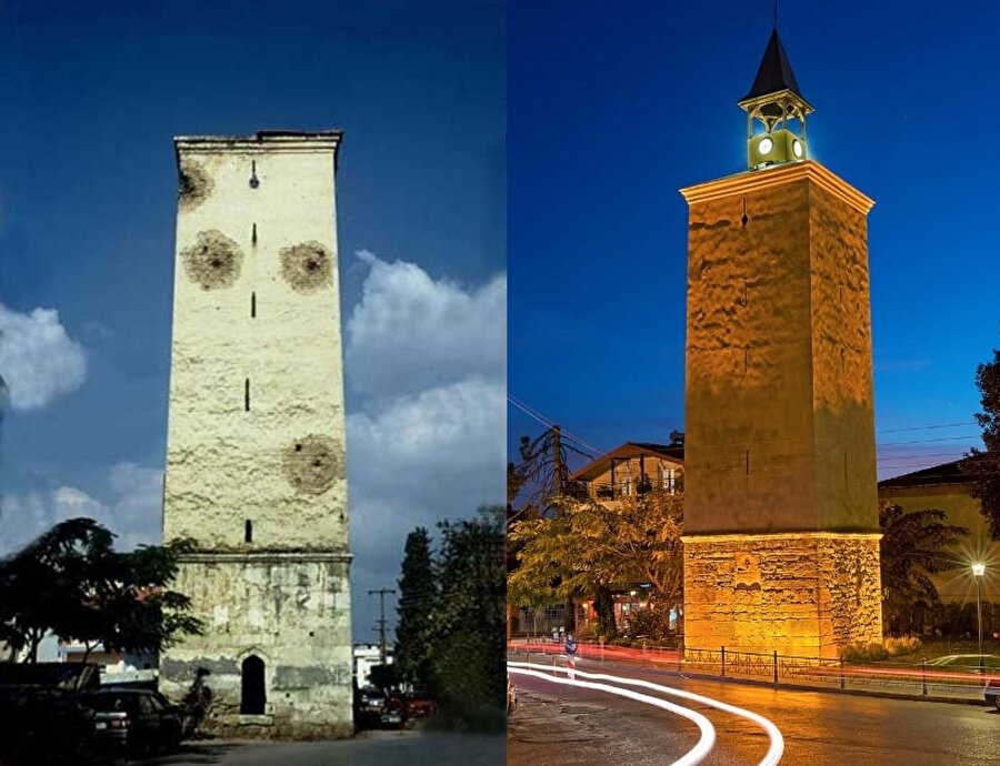 Evrenosoğulları tarafından yaptırılan saat kulesi de restorasyon kapsamına alınan yapılardan oldu.