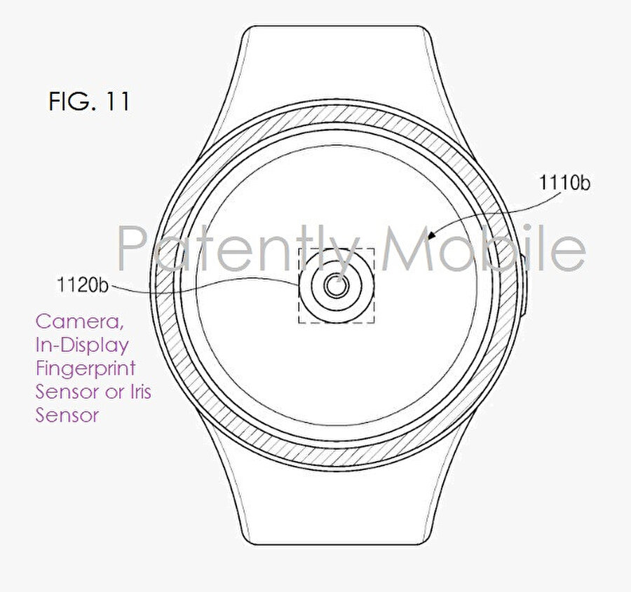 Samsung'un yeni akıllı saatinin taslak görüntüleri. 