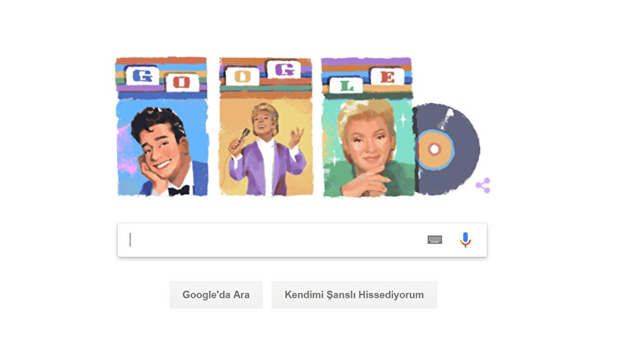 Google'ın Zeki Müren için hazırladığı 'Doodle'
