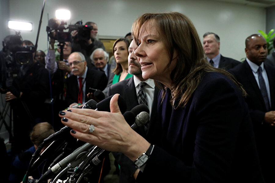 General Motors CEO'su Mary Barra bir basın açıklaması yapmıştı.