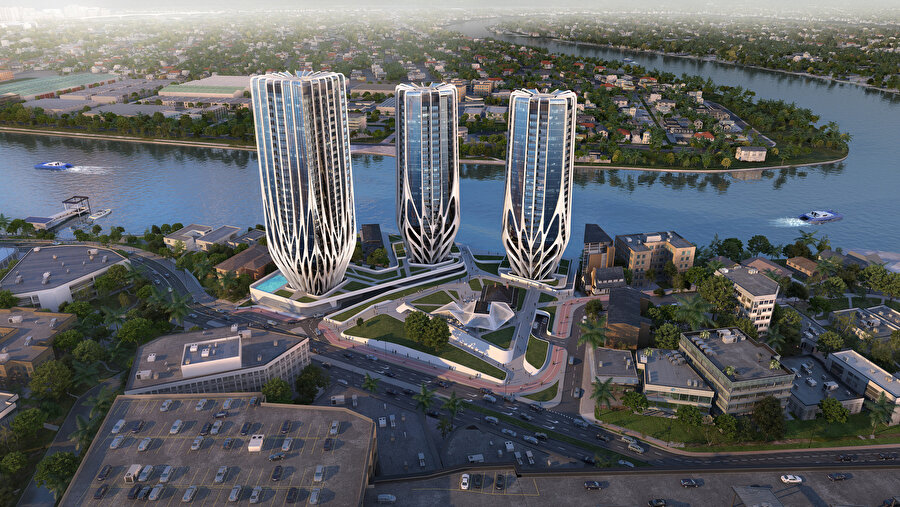 Zaha Hadid, Avustralya'nın Brisbane kentinde tasarladığı bu rezidansların tamamlandığını göremedi.