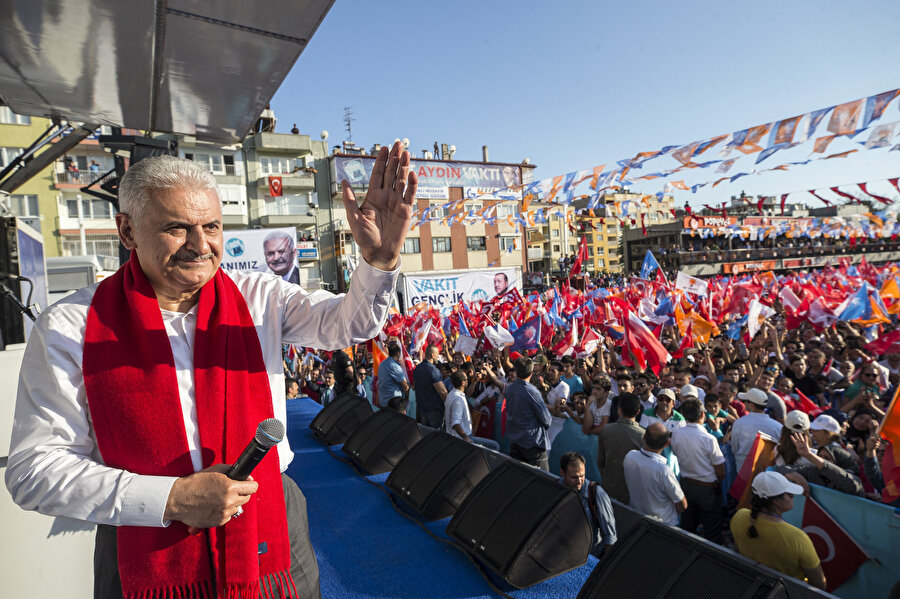 TBMM Meclis Başkanı Binali Yıldırım, 24 Haziran seçimlerinden önce partisinin Aydın'nda gerçekleştirilen mitingine katılmıştı. 
