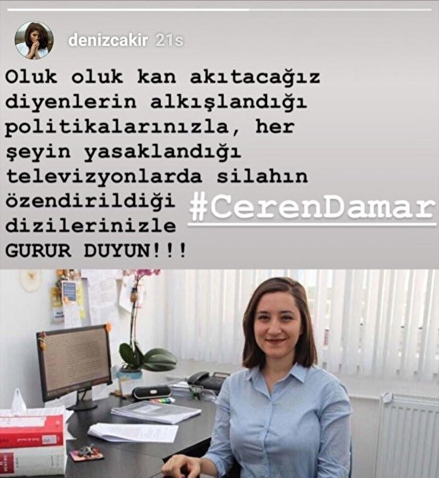 Deniz Çakır'ın yaptığı o paylaşım. 