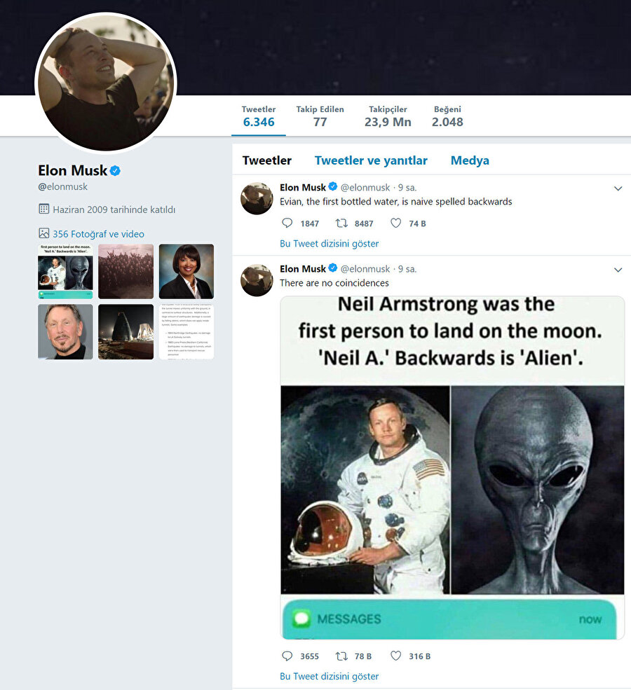Elon Musk, Twitter hesabını aktif biçimde kullanmaya devam ediyor. 