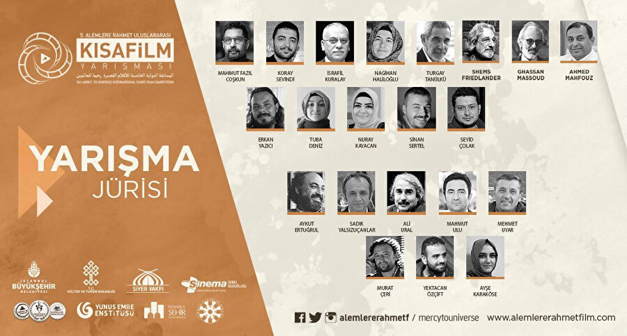 5. Alemlere Rahmet Uluslararası Kısa Film Yarışması jüri üyeleri.