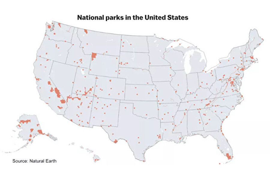Amerika genelindeki Ulusal Parklar