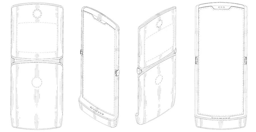 Motorola RAZR çizim görsellerinde telefonun yandan değil de üstten katlanacağı görülebiliyor. 