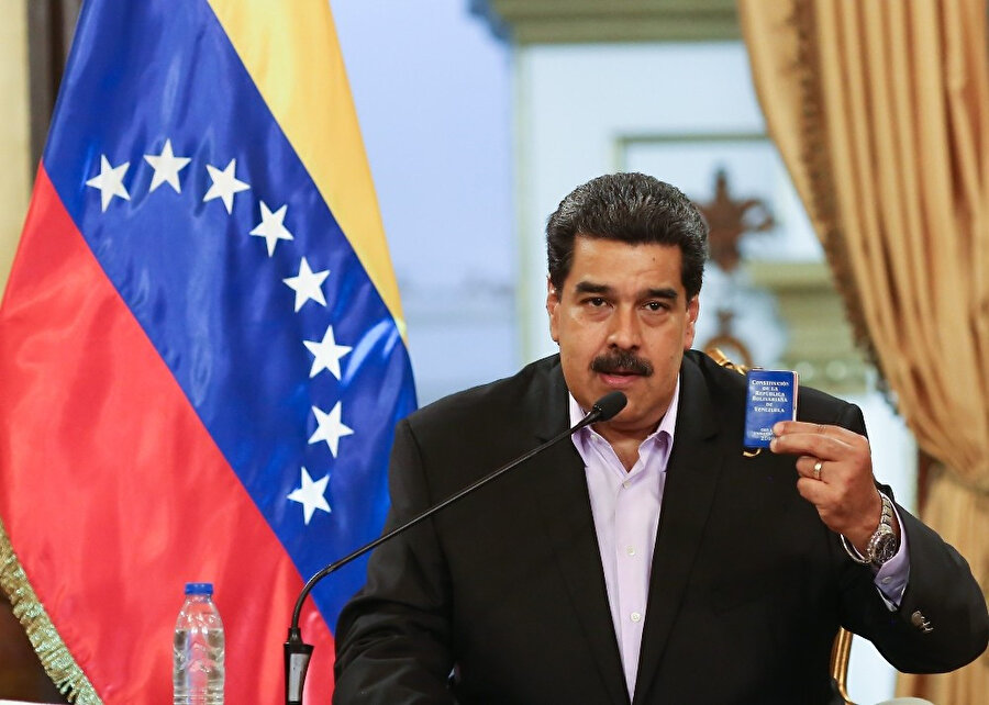 Venezuela Devlet Başkanı Maduro, bir basın açıklaması yaptı. 