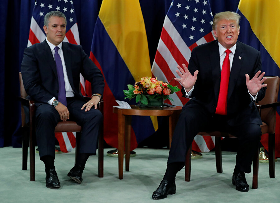 ABD Başkanı Donald Trump ve Kolombiya Devlet Başkanı Ivan Duque 