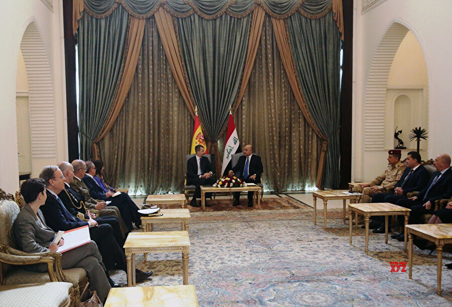 İspanya Kralı 6. Felipe, Bağdat'a gelerek Es-Selam Cumhurbaşkanlığı Sarayı'nda Cumhurbaşkanı Berhem Salih ile görüşmüştü.