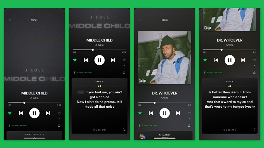Şu anda test aşamasındaki Spotify arayüzünün eskiye oranla daha kullanışlı bir yapı sunacağı gibi şarkı sözlerinin listelendiği Behind The Lyrics özelliğini de bir adım öteye taşıması bekleniyor. 