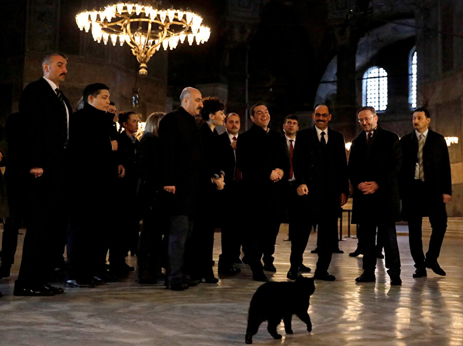 Başbakan Çipras'a Cumhurbaşkanlığı Sözcüsü İbrahim Kalın eşlik etti.