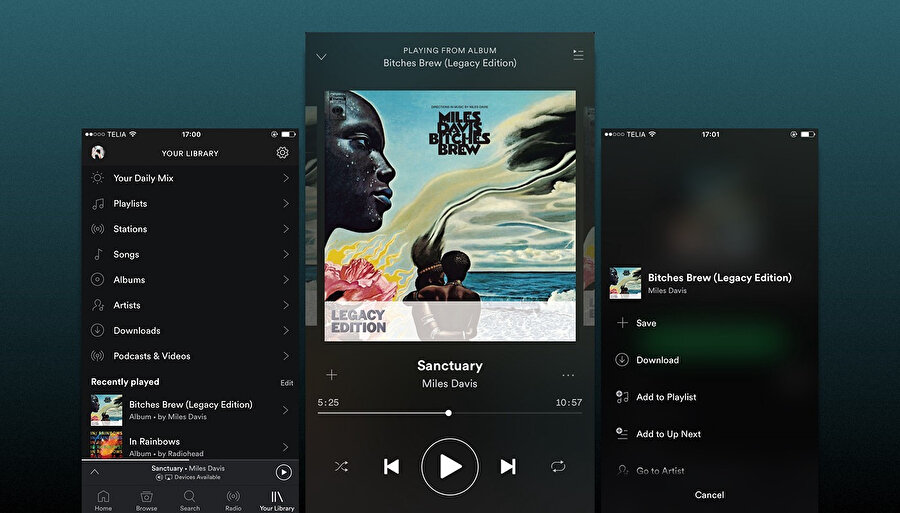 Spotify'ın uygulamasına eklediği tasarım özellikleri de ilgi çekmeyi başarıyor. 