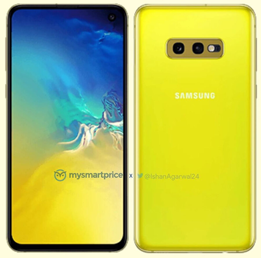 Telefonun dikkat çekici sarı renkte geleceği ve arkadaki çift kameranın yan yana dizileceği görülebiliyor. 