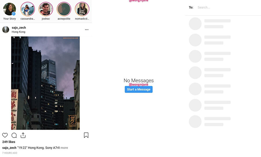 Instagram'ın mobil sitesi yakında bu şekle girebilir. Bu da aslında mesajlaşma özelliğiyle çok daha işlevsel bir kullanım sunulacağı anlamına geliyor. 