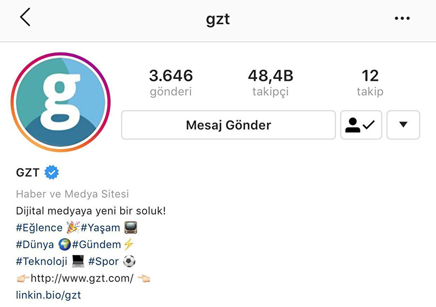 GZT.com'un Instagram hesabı üzerinden birçok farklı konuda kapsamlı analizlere ve infografiklere ulaşabilirsiniz. 