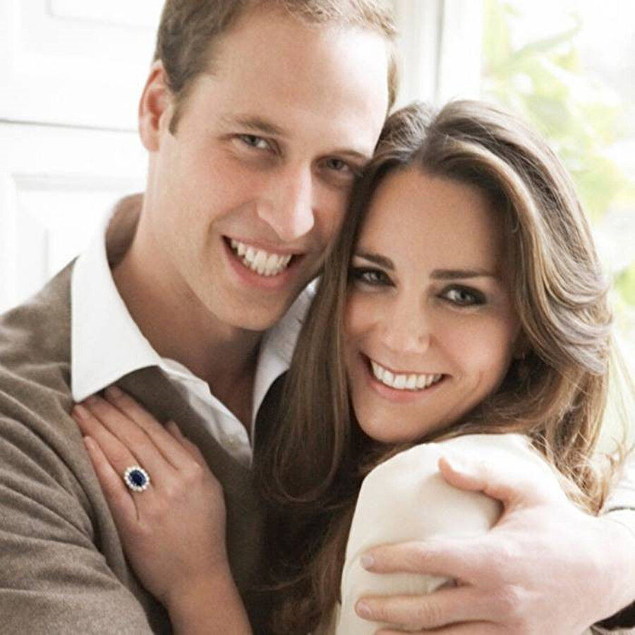  Kate Middleton'un parmağından yüzük Prenses Diana'ya ait. 