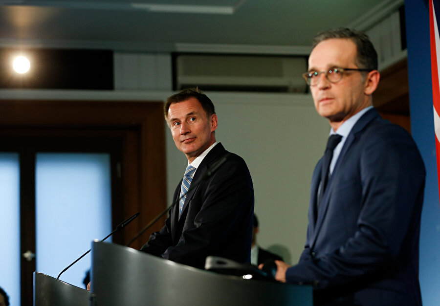 İngiltere Dışişleri Bakanı Jeremy Hunt ve Almanya Dışişleri Bakanı Heiko Maas ortak bir basın açıklaması yaptı.
