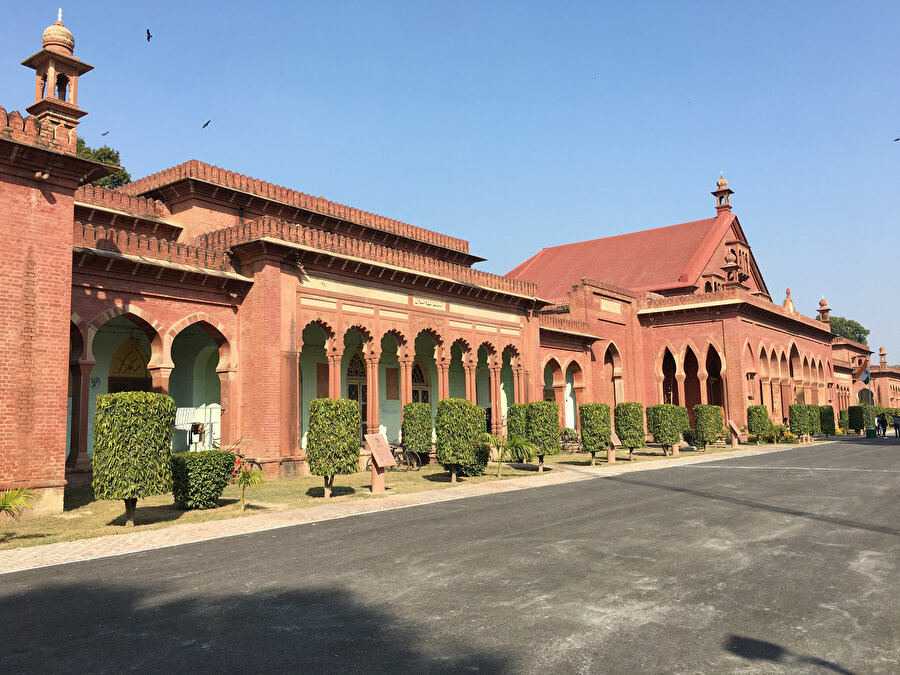 Aligarh'taki ana kampus içindeki binalarda İngiliz tarzı mimari hakimdir.