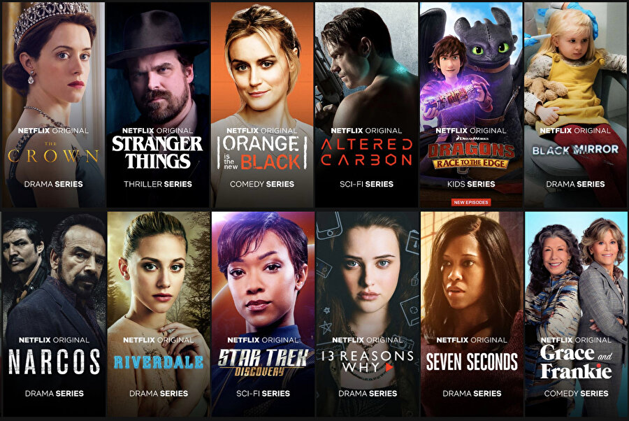 Netflix, orijinal yapımlarıyla dizi film sektörüne damgasını vurmuş gözüküyor.